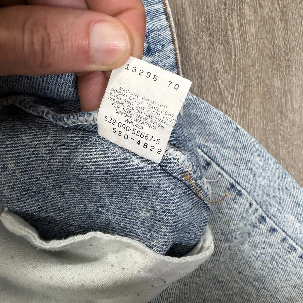 VTG Levis 550 Jeans Size 32x32 Acid Wash Denim 100% Cotton Tapered USA 90's